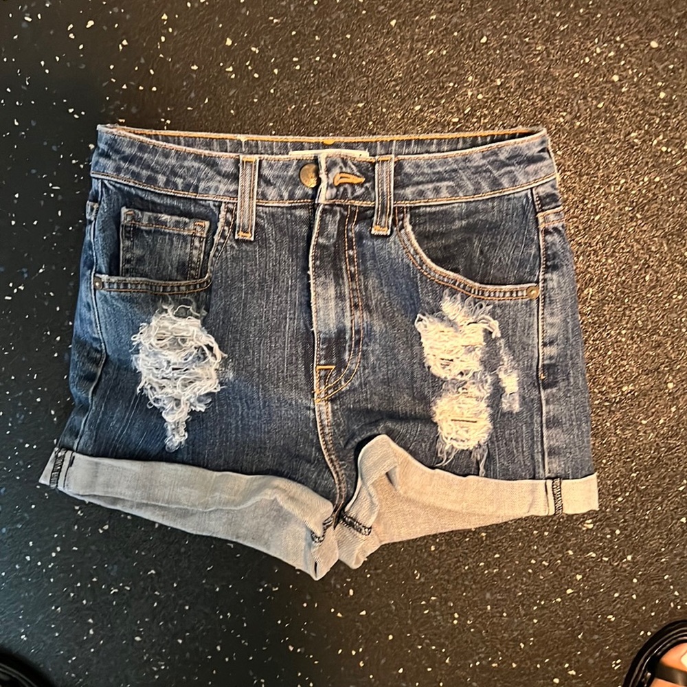 WILDFOX high-rise denim jean shorts
